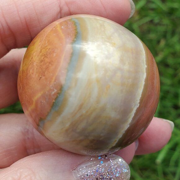 Polychrome Jasper Palm Stone (PC205) - Picture 5 of 9